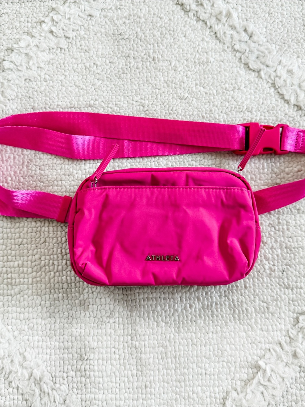 Athleta Vibrant Pink Crossbody Belt Bag